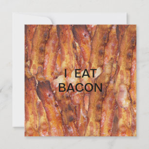 Convites Eu Comi Texto Bacon com Fundo