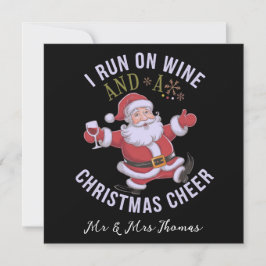 Convites Eu corro no vinho e no Natal