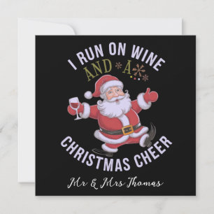 Convites Eu corro no vinho e no Natal