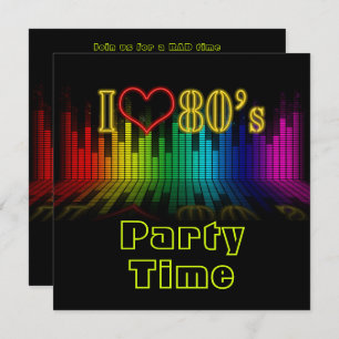 Convites Eu corto o aniversário do gráfico de ondas sonoras