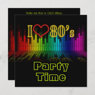 Convites Eu corto o aniversário do gráfico de ondas sonoras