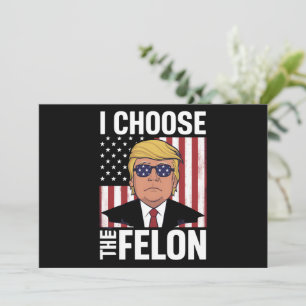 Convites Eu Escolho O Criminoso Trump 2024 Patriota Republi