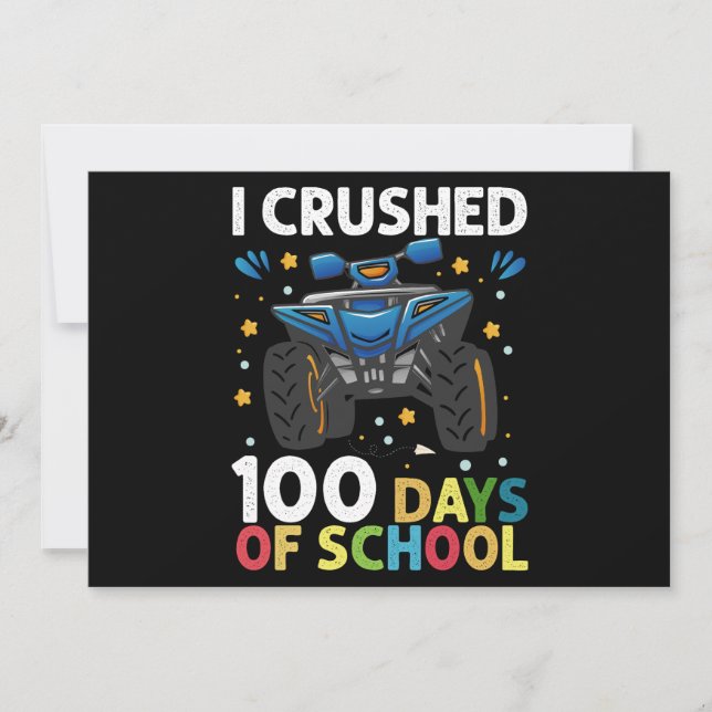 Convites Eu Esmaguei 100 Dias de Caminhão Monstro Meninos d (Frente)