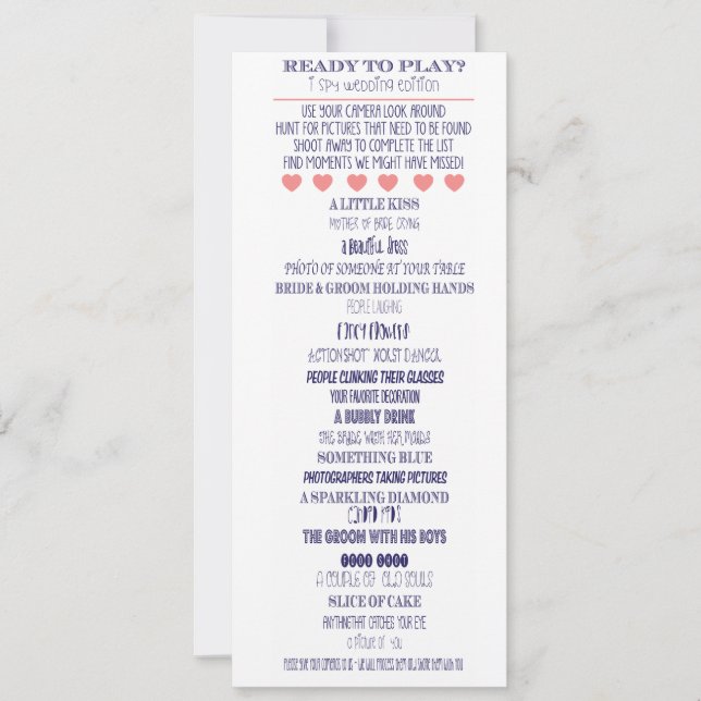 Convites Eu Espio Edição de Fotos de Casamento (Frente)