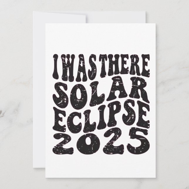 Convites Eu Estava Lá Eclipse Solar 2025 Eclipse Parcial (Frente)