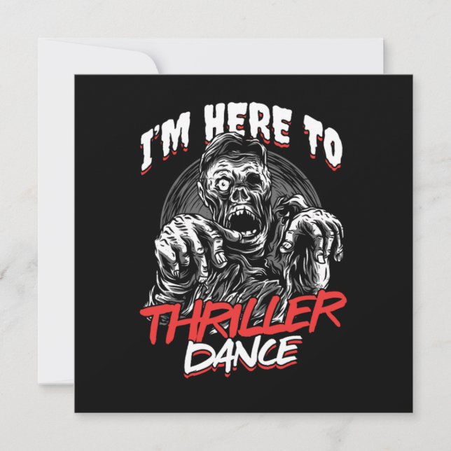 Convites Eu Estou Aqui Para O Thriller Dance Freaken Hallow (Frente)