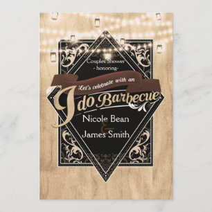 Convites EU FAÇO BARBECUE CHURRASCO madeira ocidental e Noi