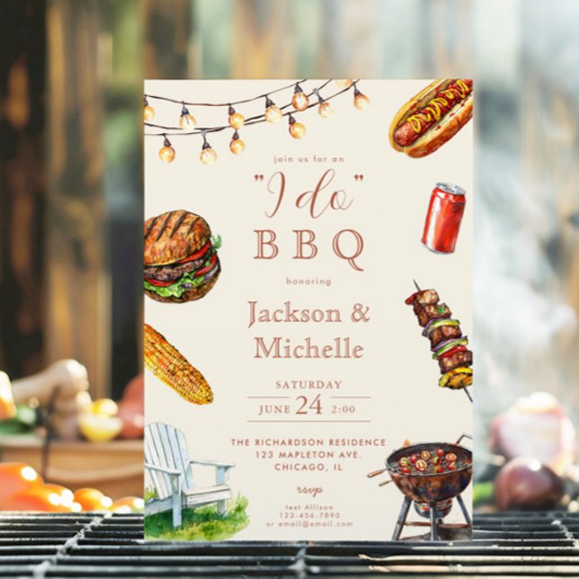 Convites EU FAÇO CHURRASCO casais de bico no verão chá de p (Criador carregado)