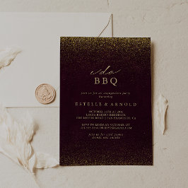 Convites Eu faço Festa de noivado brilhante Dourada de CHUR