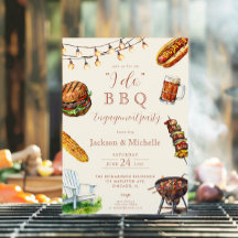 EU FAÇO festa de noivado de latão de CHURRASCO