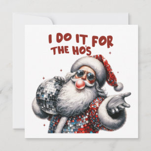 Convites Eu faço isso pelas Garotas, Papai Noel Retro