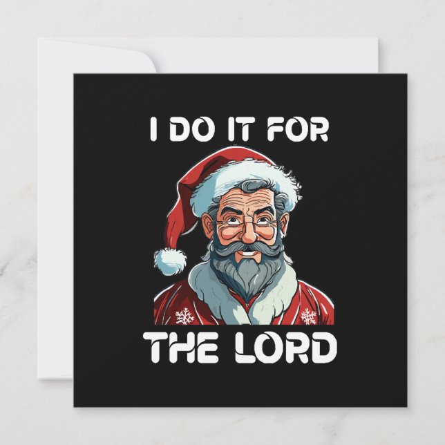 Convites Eu Faço Isso Pelo Senhor Presente De Natal Cristão (Frente)