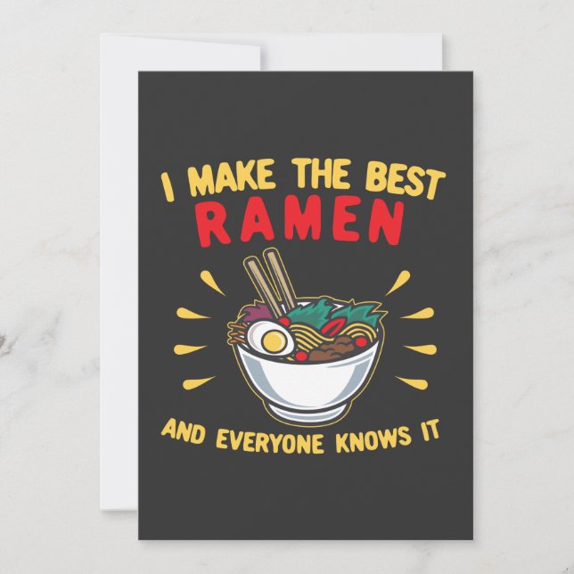 Convites Eu faço o melhor Ramen e todo mundo sabe disso (Frente)