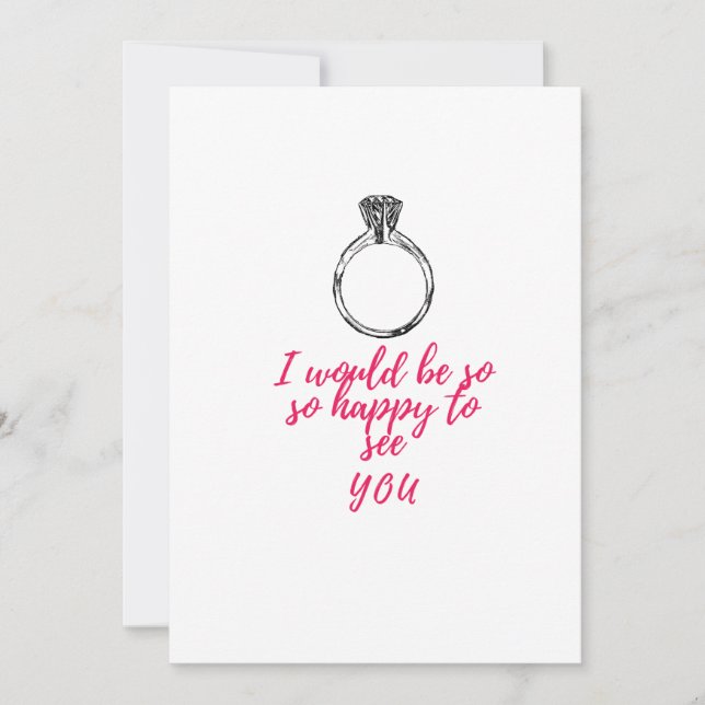 Convites Eu ficaria tão feliz em ver você (Frente)