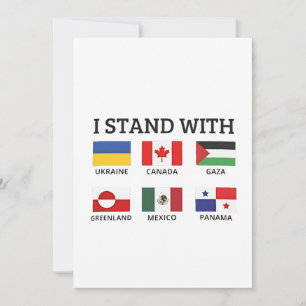 Convites Eu fico com o Canadá México Gaza Ucrânia