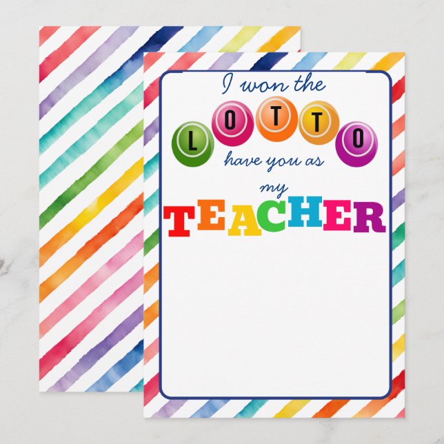 Convites Eu ganhei o Lotto tendo você como nosso porteiro d (Frente/Verso)