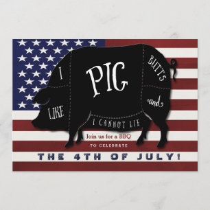 Convites Eu gosto de bumbuns do porco e eu não posso