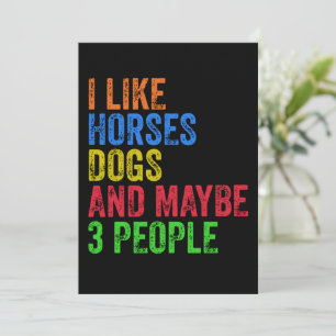 Convites Eu Gosto de Cavalos Cachorros E Talvez 3 Pessoas  