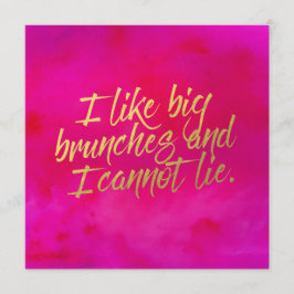 Convites Eu Gosto De Grandes Brunches De Papel De Shimmer D