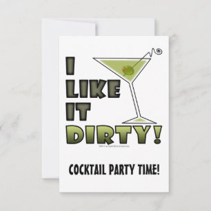 Convites EU GOSTO DELA! Humor de Cocktail Dirty Martini