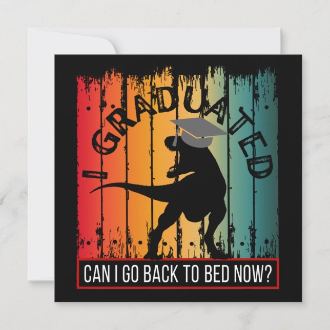 Convites Eu me formei, posso voltar para a cama agora? (Frente)