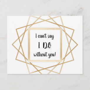 Convites Eu não posso dizer que eu faço sem sua carta de da