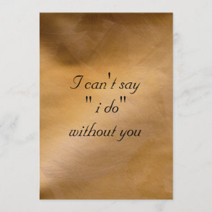 Convites Eu não posso dizer que eu faço sem você