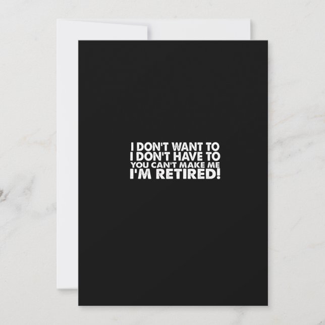 Convites eu não quero que você não pode me fazer (Frente)