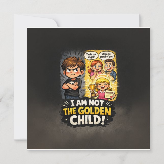 Convites Eu Não Sou a Criança Dourada (Frente)