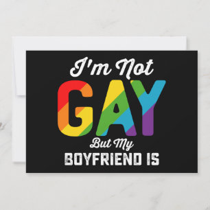 Convites Eu não sou Gay, mas minha Namorado é um orgulho LG