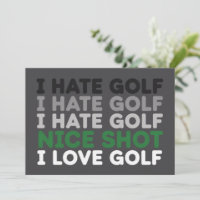 Eu Odeio Golfe Ótimo Golpe Eu Amo Golfe Amante do