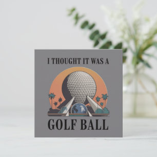 Convites Eu pensei que era uma bola de golfe amante do golf
