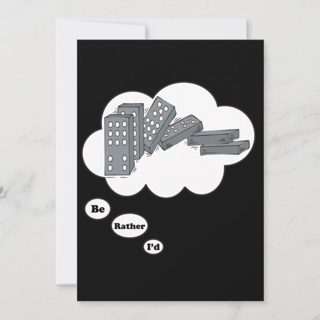 Convites Eu preferencialmente estaria jogando os dominós 4 (Frente)