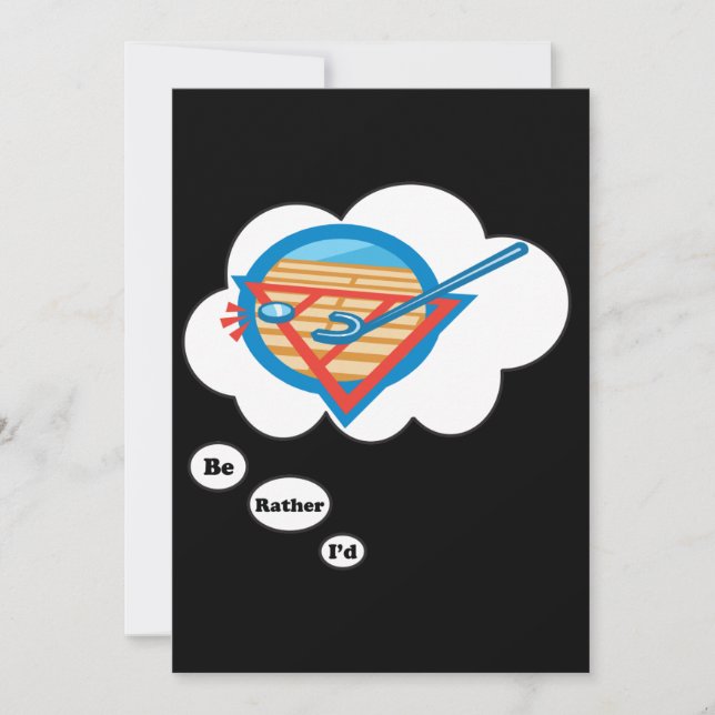 Convites Eu preferencialmente jogando Shuffleboard (Frente)