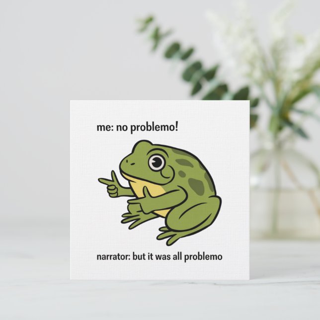 Convites Eu Sem Problemas Narrador Mas Foi Tudo Problemo (Em pé/Frente)