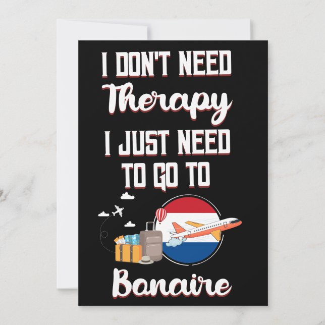 Convites Eu Só Preciso Ir Para Bonaire (Frente)