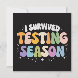 Convites Eu Sobrevivi à Temporada de Testes Humor Escolar