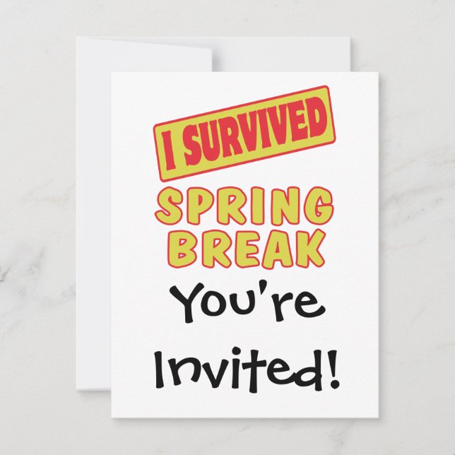 CONVITES EU SOBREVIVI ÀS FÉRIAS DE PRIMAVERA (Frente)