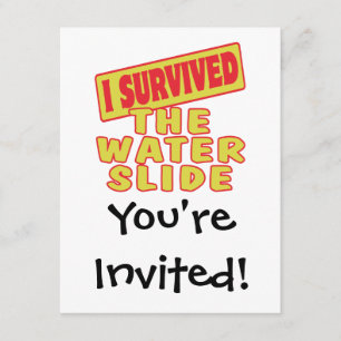 CONVITES EU SOBREVIVI DO SLIDE DE ÁGUA