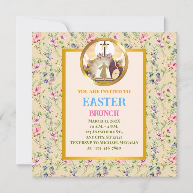 Convites Eu sou a ressurreição e a vida (Frente)