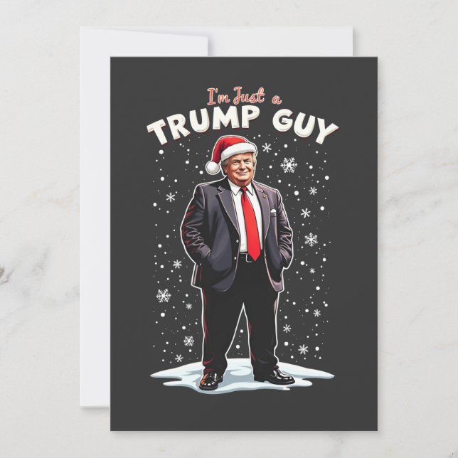 Convites Eu sou apenas um cara Trump Cara tranquilo Natal P (Frente)