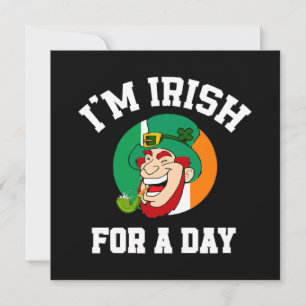 Convites Eu sou irlandês por um dia.