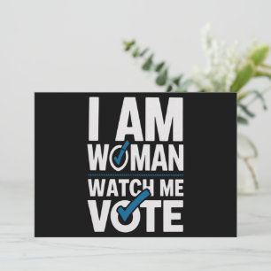 Convites Eu Sou Mulher Me Vê Votar Vintage 