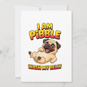 Convites Eu Sou Pibble Lave Minha Barriga