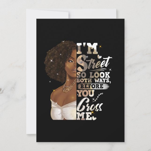 Convites Eu sou Street, então olhe as duas maneiras, antes  (Frente)