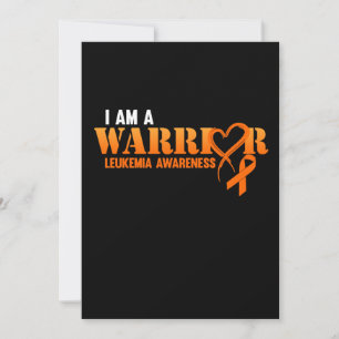 Convites Eu Sou Um Guerreiro Leucemia Consciência Laranja 