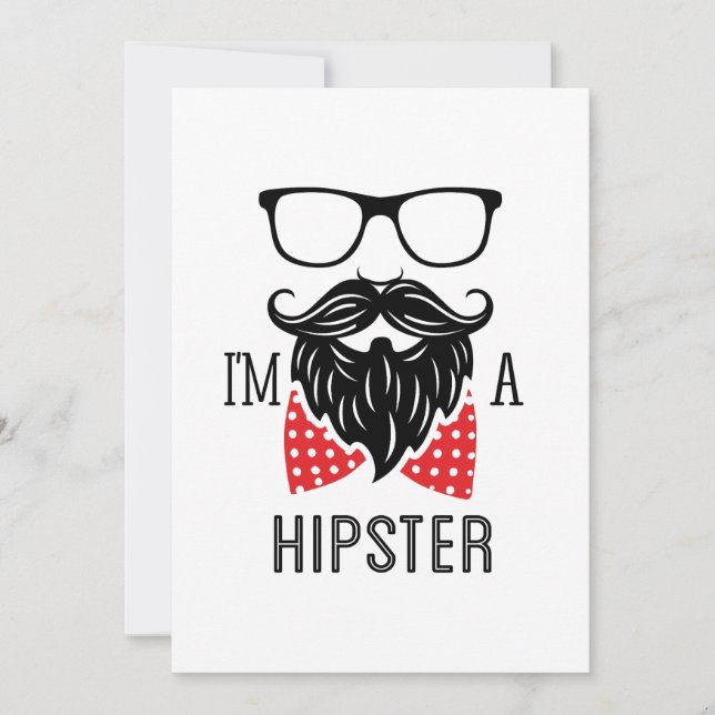 Convites Eu sou um Hipster (Frente)