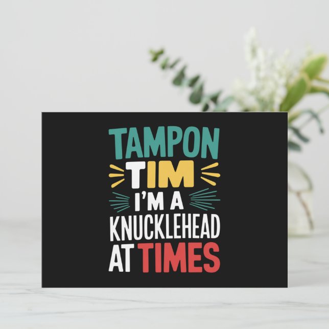 Convites Eu sou um idiota no Times Tim Walz Debate 2024 (Em pé/Frente)