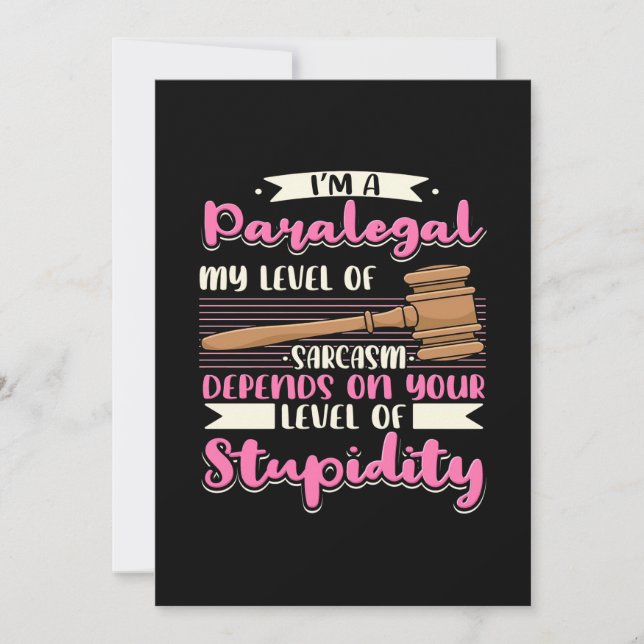 Convites Eu Sou Um Paralegal (Frente)