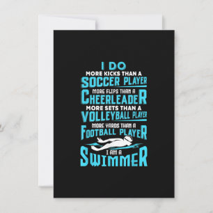 Convites Eu Sou Um Presente De Piscina De Nadar Engraçado 